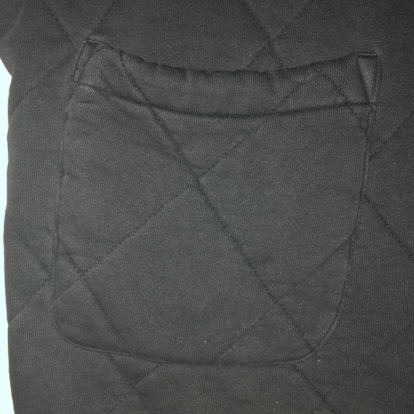 Forever21 quilted boxy zip-up hoodie jacket in washed black - Picture 9 of 13